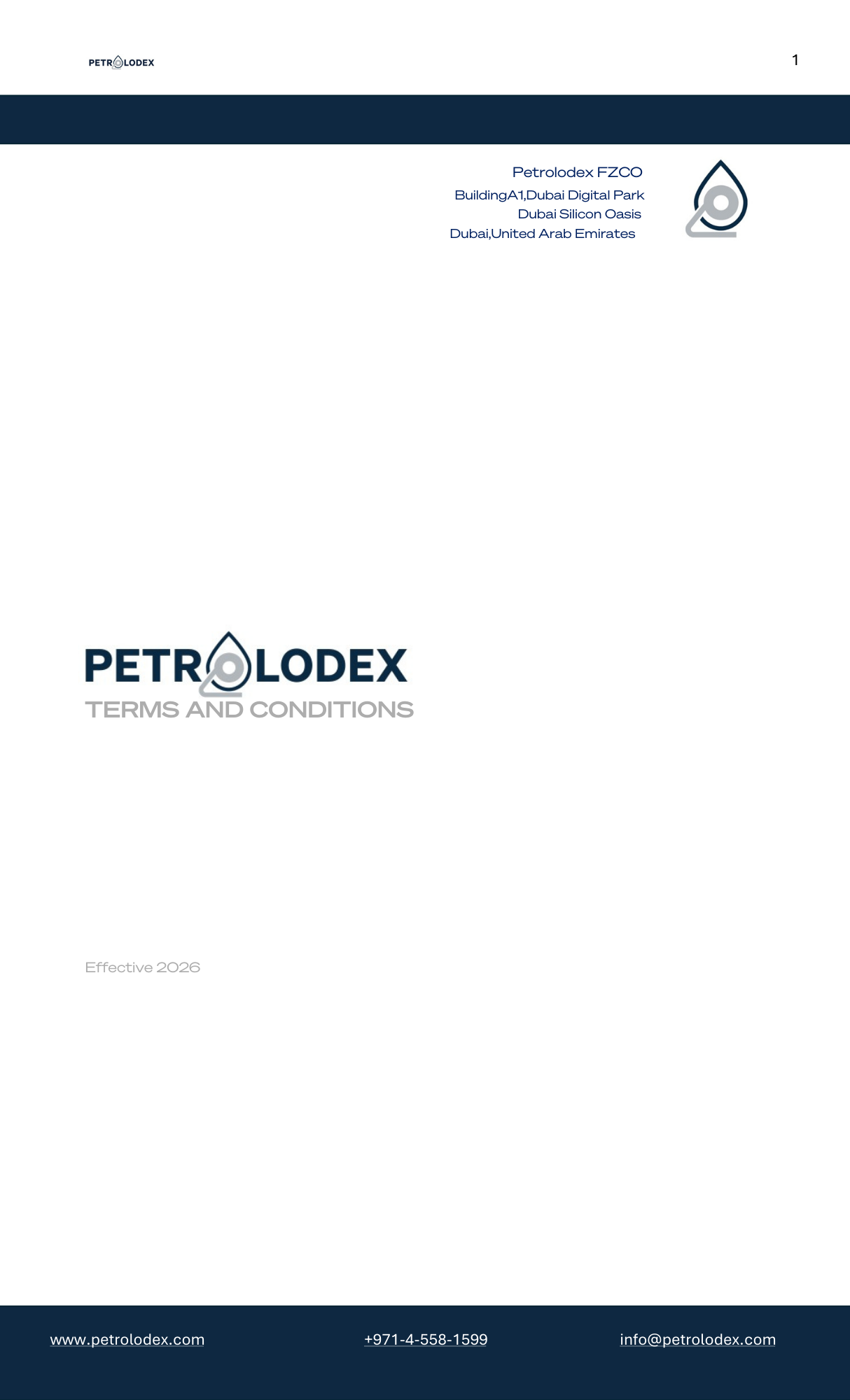 Cover of PDX Terms & Conditions